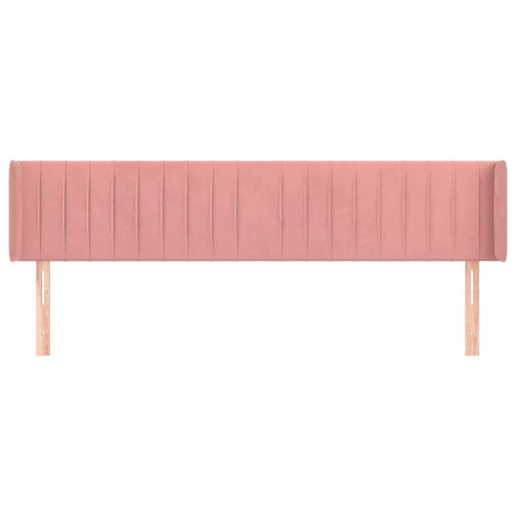 Headboard with Ears Pink 183 X 16 X 78 88 Cm Velvet