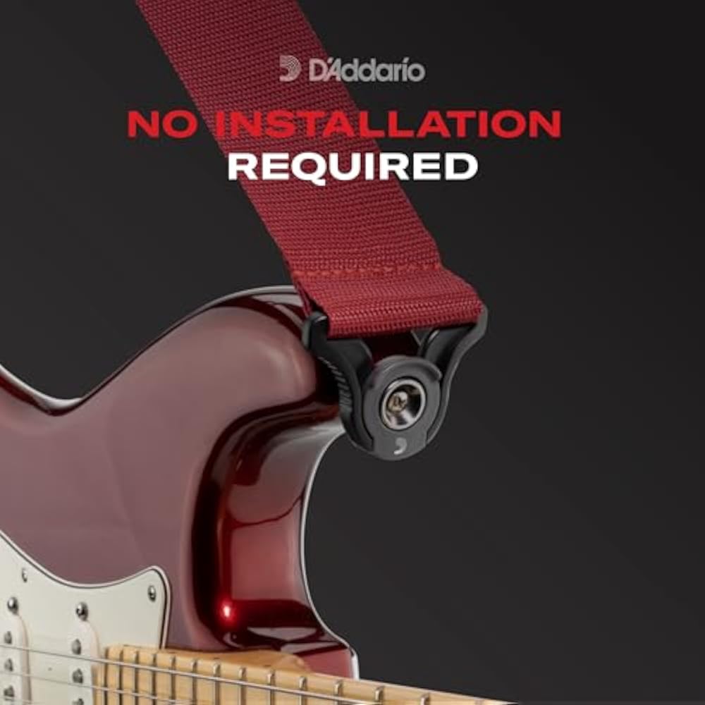 D'Addario Daddario Guitar Strap with Lock Structure Auto Lock Guitar Strap Skater Series 50BAL05 ...