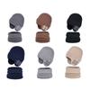 Children's Cap Winter Velvet Scarf Suit Knitted Wool Cap Boys Warm Ear Protection Cap Skullies Beanies Sleeve Cap