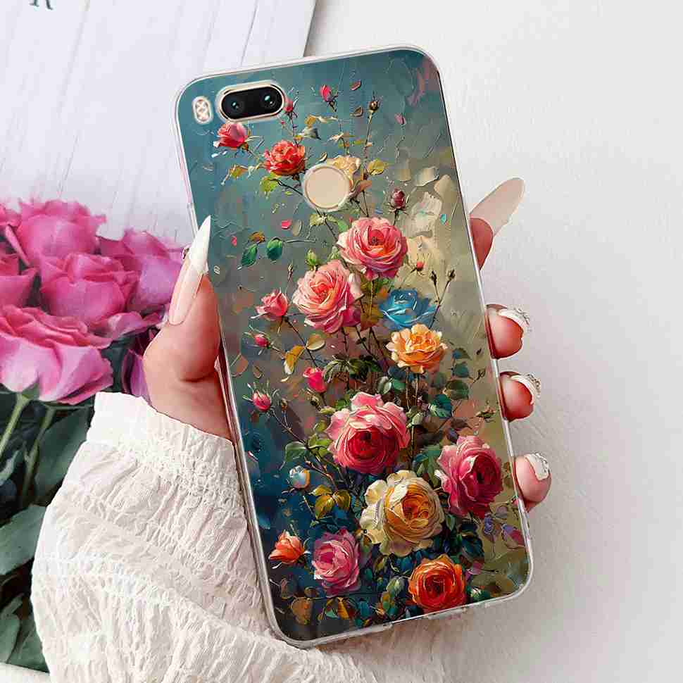 For Xiaomi Mi A1 MDG2 MDI2 Case Fashion Painting TPU Soft Silicone Cover For Xiaomi Mi A1 Mi 5X 5.5" Colorful Flower Phone Shell