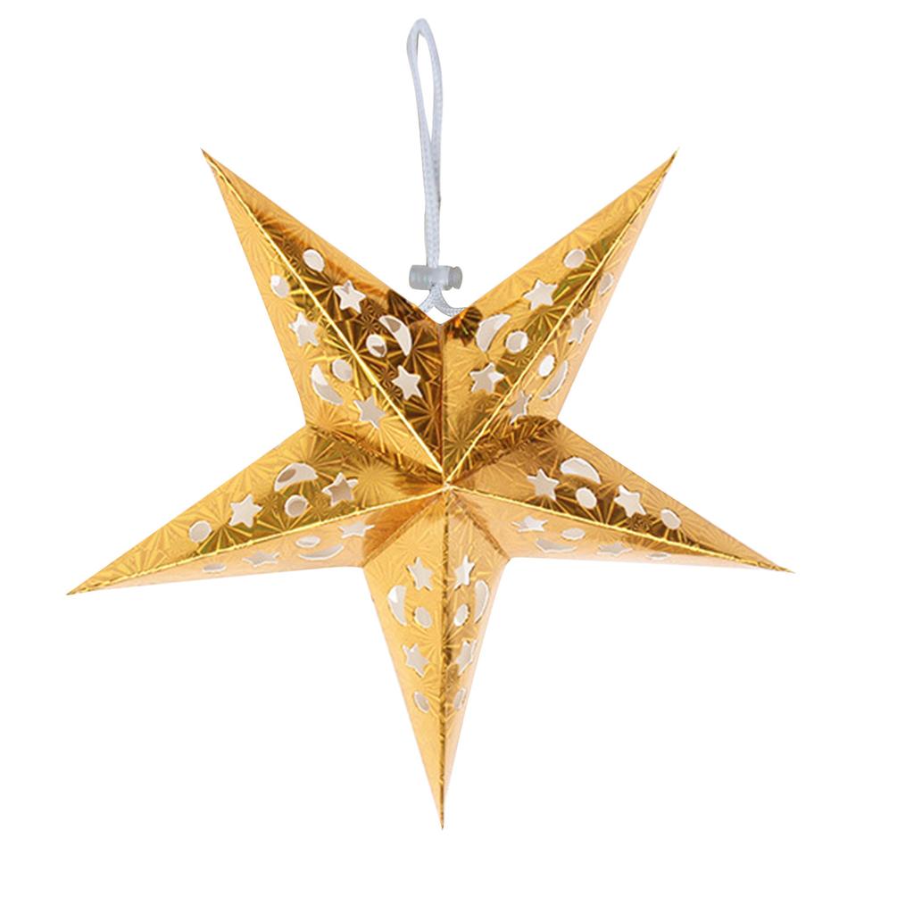 24 Inch Christmas Decoration Xmas Paper Star Holiday Star Hanging Ceiling Stars Pendant 3D Christmas Tree Lampshade 3D Paper Star Hanging Decoration