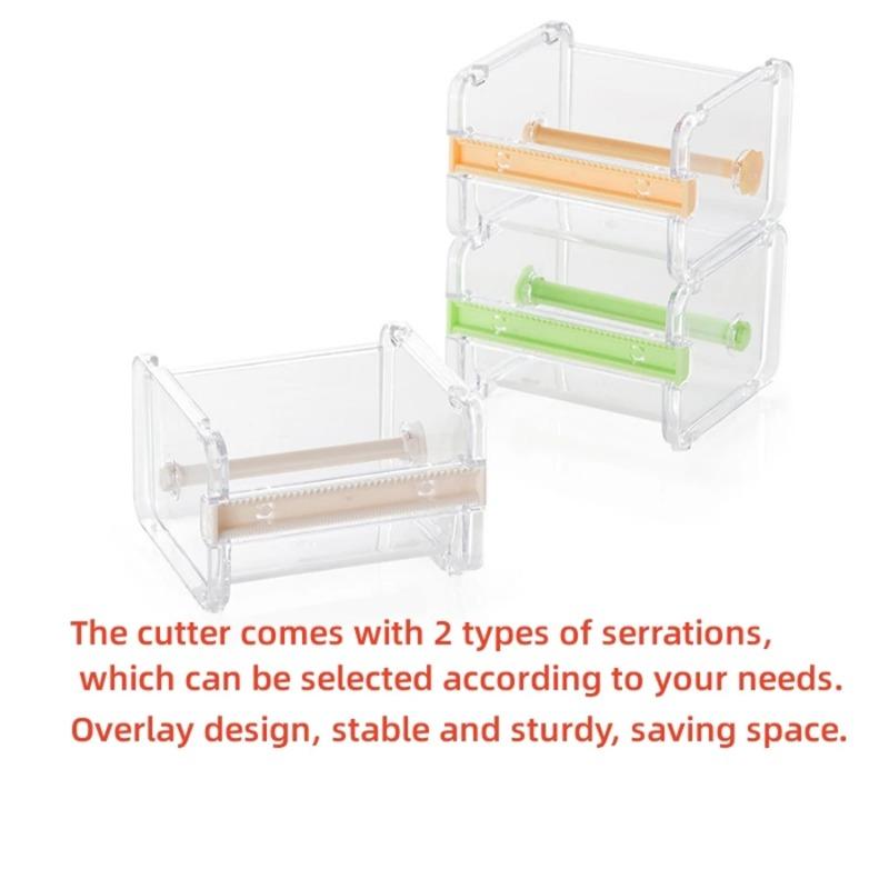 Office Paper Tape Cutter Creative Tape Storage Box Student Handbook Tape Packaging and Cutting Clip Handmade DIY Split Tape for Office School