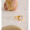 Yhpup Size 678 AAA Bling Cubic Zirconia Gold Color Ring for Women Stainless Steel Fashion Aesthetic Jewelry PVD Plated Wholesale
