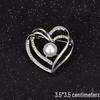 Women's Double-Layer Gold Heart Brooch Pin for Autumn/Winter Suit Jacket