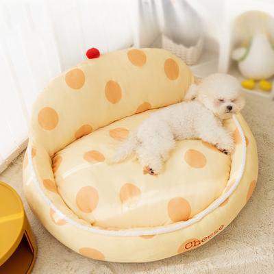 Cookie Backrest Dog Nest Autumn and Winter Warm Dog Bed Cat Sleeping Cat Nest Cat Bed Pet Supplies
