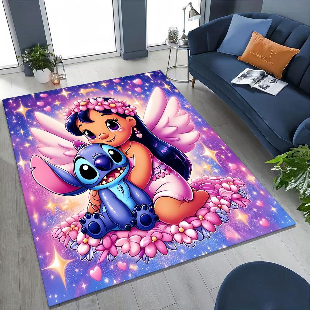 27 Style Stitch 2 Monster Cartoon  Rug for Bedroom Living Room Sofa Home Doormat Decor,Larger Kids Play Non-slip Floor Mat