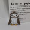 High-End Owl Charm Leather Key Accessory with 3D Cotton Design