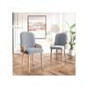 Dining Chair - Design - Velvet - Set of 6 - Metal - Grey
