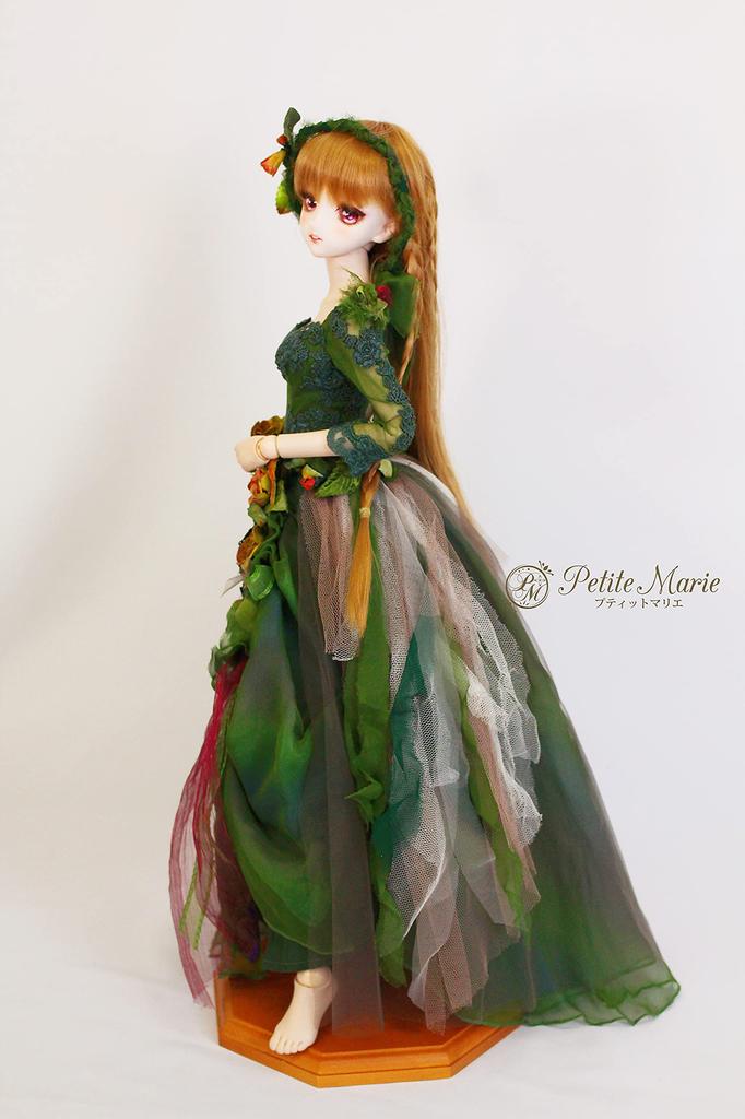 Marie Limited Edition DD Compatible COLOR of EARTH Chapter 1 Forest Girl Earth Color Haute Couture Luxury Silk 60cm Doll Bust BJD Doll Clothes Marie