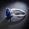 Buyee   CopperFemale Fashion Ring Finger Blue Crystal Ring for Women Classic Fine Jewelry Gift