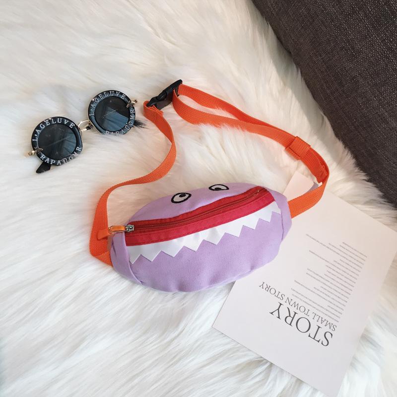 

Милая детская мини-поясная сумка Little Monster, сумка для пеленания для мальчиков и девочек, сумка-мешок двойного назначения Little Devil, универсальная сумка-мессенджер фиолетовый