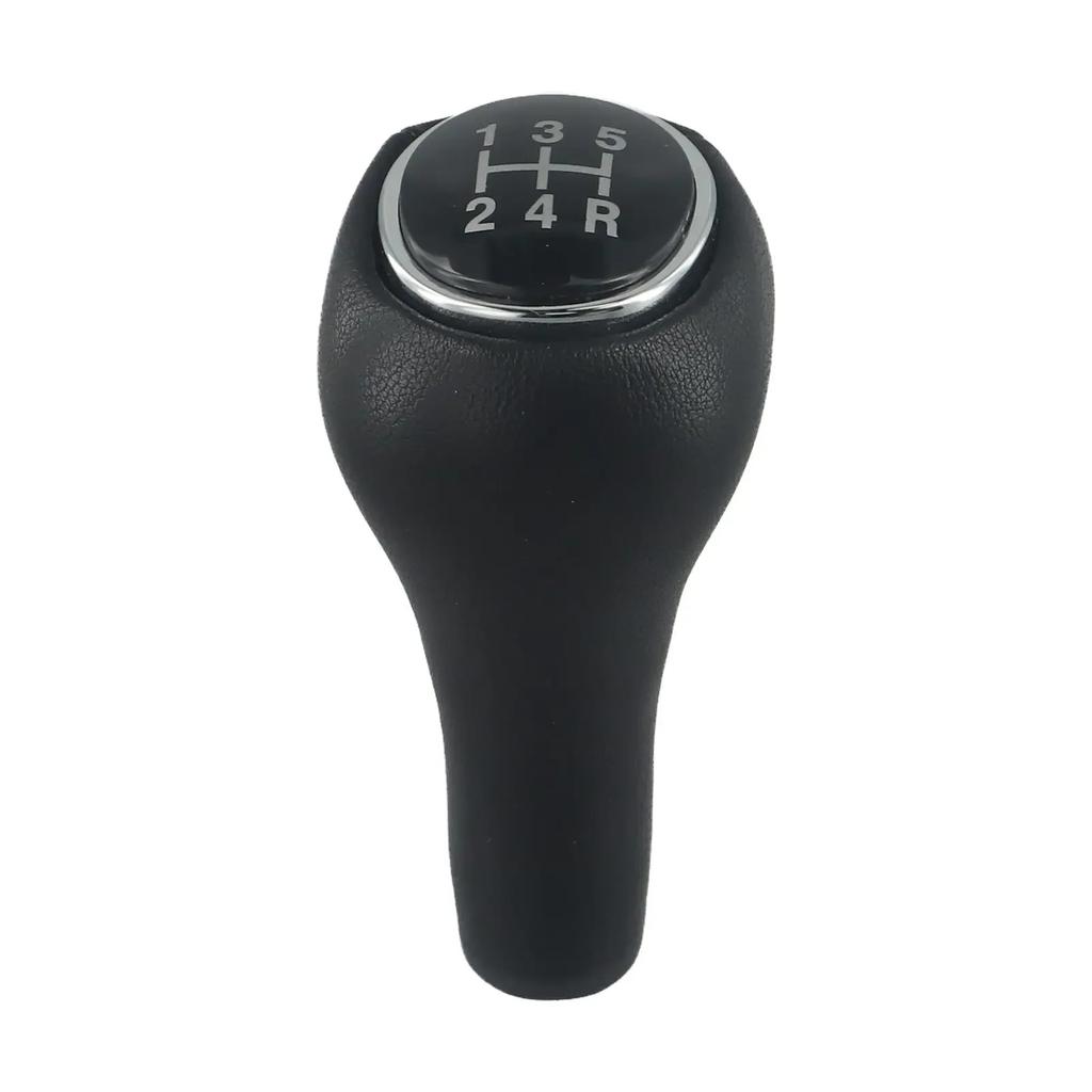 5-Speed Gear Knob 5-speed Gear Knob Enhanced Style Modern Appearance Premium Black Chrome Vehicle Interior Upgrade