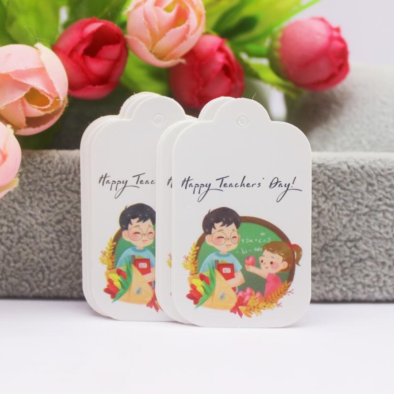 3x5cm 100 Teacher's Day elevators, Happy Teacher's Day, Happy Birthday tags, and holiday cards
