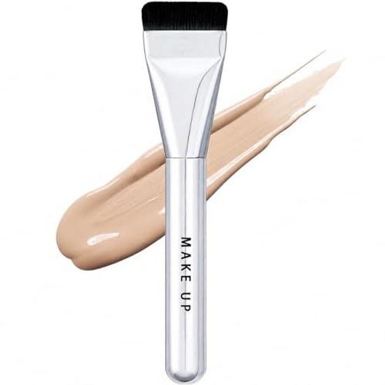 Spatula-type Foundation Brush Flat Design Liquid Cream Compatible Sheer Finish High Adhesion Even Application Beginner-friendly Base Makeup 01# One