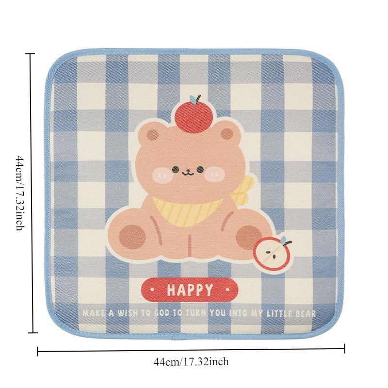Car Seat Cushion Summer Honeycomb Breathable Ice Silk Non-slip Comfortable Car Seat Cushion Cute Bear Four Seasons Universal