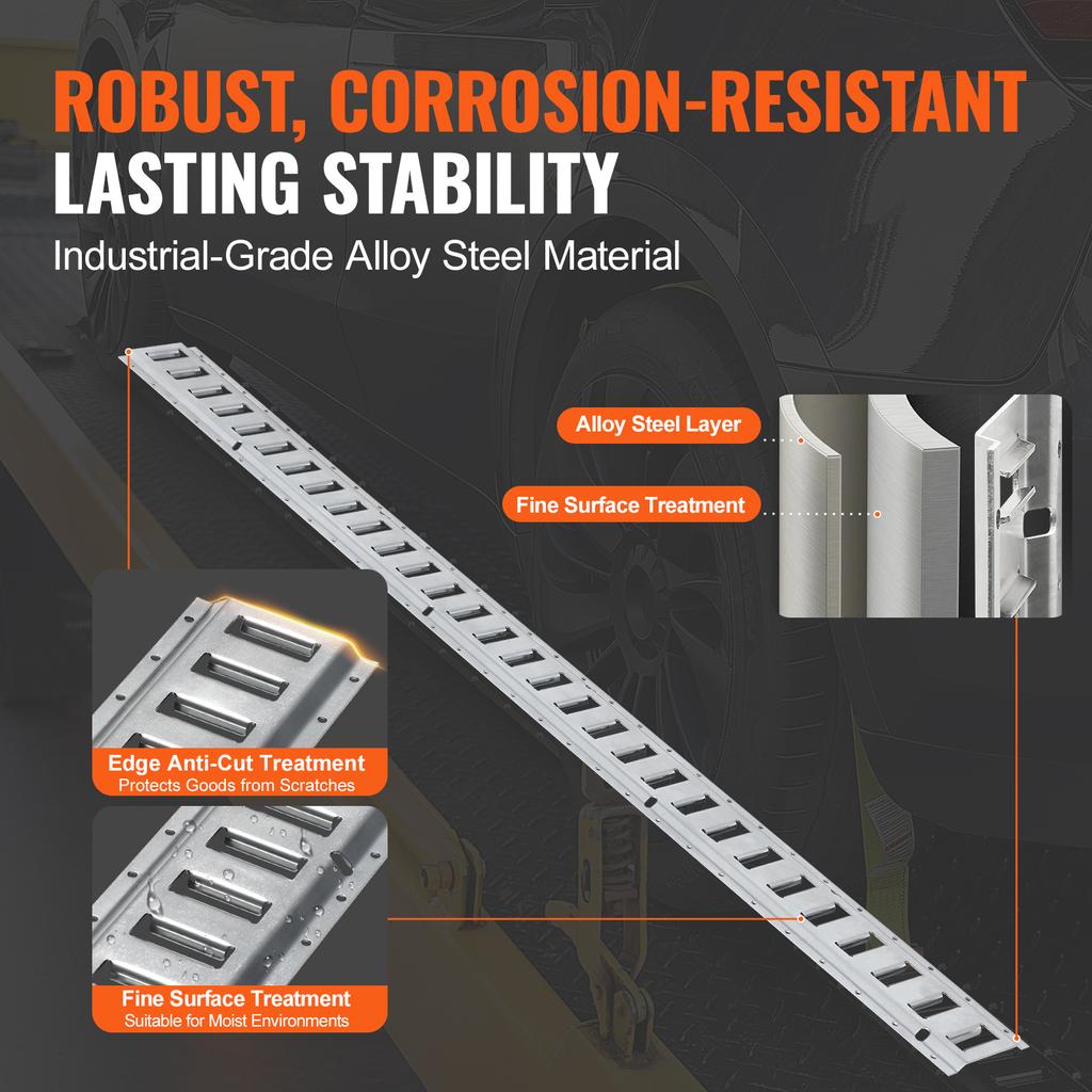 SucceBuy 5ft E Track Tie-Down Rail Kit 2000lbs E-Track Set with D-Ring Versatile Securing Accessories for Cargo Motorcycles Bike