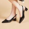 Sandalias de Tacón Medio Grueso para Mujer - Punta Fina, Antideslizantes, Suela Suave Cómoda, Elegantes para Primavera y Otoño