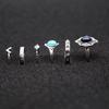 6 Stück/Set Damen Silber Türkis Midi Über Knöchel Ring Schmuck Geschenke