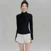 Costume da bagno due pezzi da donna a manica lunga con cerniera e coppe al seno - Costume da bagno protettivo dal sole