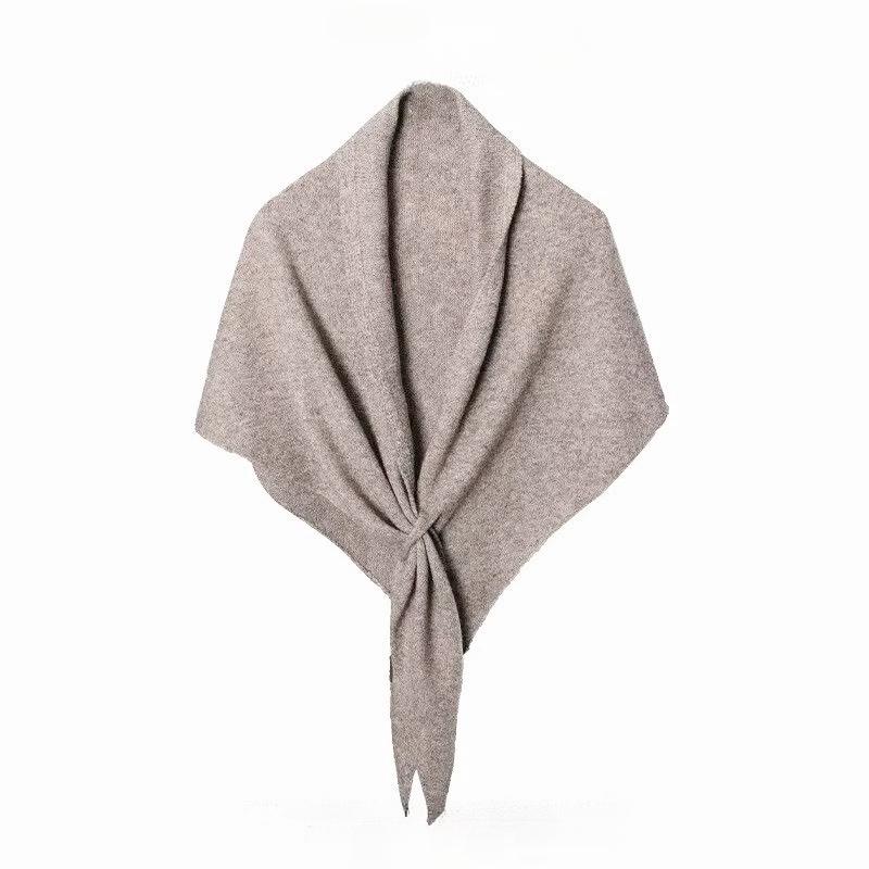 Winter Women Shawl Wraps Cardigan Cape Wool Blend Triangle Shawl Scarf Thickened With Knitted Warm Shoulder