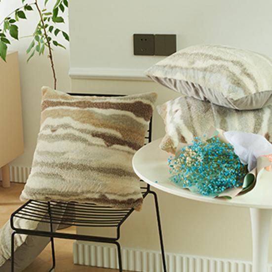 Throw Pillowcase Textured Hidden Zipper Closure Plush Pillow Sham Bedroom Living Room Sofa Decoration Cushion Cover