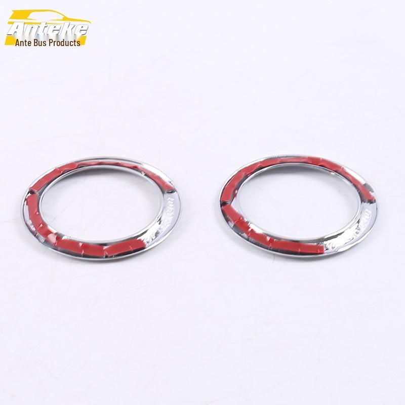 Fits 17 Grand Cherokee Models: Front Small Speaker Box Bright Ring & Center Console Dashboard Speaker Cover Patch
