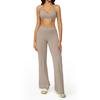 JYL Quick Dry Brushed Yoga Set Hollow Back High Waist Outfit