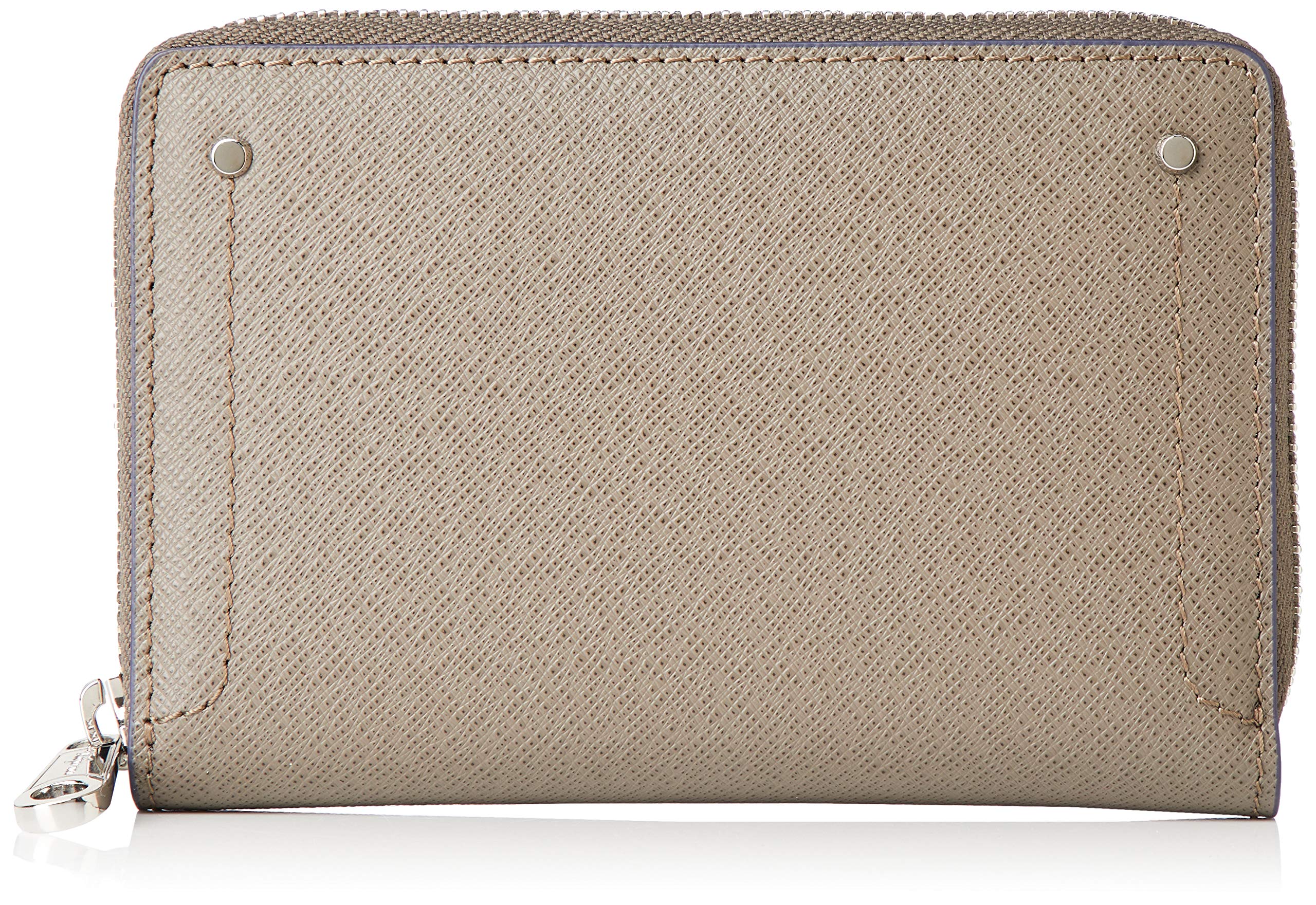 

Kiefer Neu Sottile Round Middle Saffiano Long Wallet with Round Free Size Wallet, Leather, Zipper, Scratch-Resistant, Gray, сірий колір