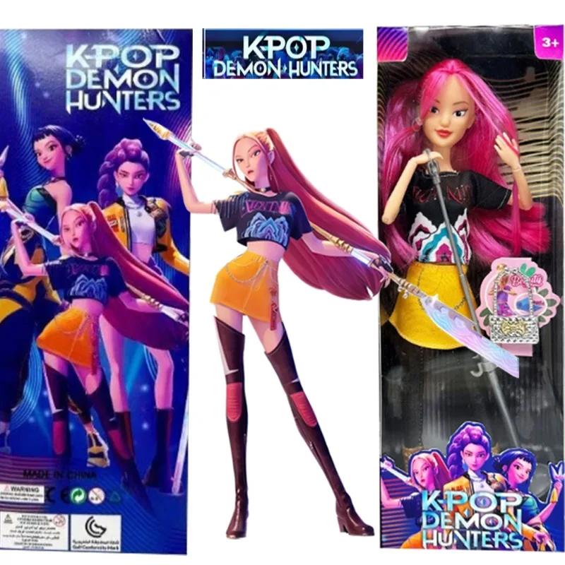 K-pop Demon Hunter Witch Hunter Group High Appearance Rubber Doll Figurine Girl's Heart Decoration Doll Holiday Gift