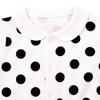 COLORFUL CANDY STYLE Rompers for Long Sleeve Front Toddler Polka Dot Large B3100100 Girls, Coveralls, Cute, Opening, (White)