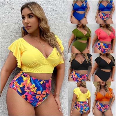 Women Plus Size Bikini Sexy High Waist Bathing Suit Beach Swimwear Push Up Female Summer Swimsuit 4XL