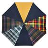 65cm Long HATCHIBRAFOR 65x8 Tartan Maple Made In Japan Women's Umbrella, Check, Handle, (Yellow)
