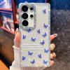 The Flash Diamond Frame Is Suitable for Samsung S25Ultra Mobile Phone Case, Painted Flower Butterfly Mirror Holder, New A56 Case.