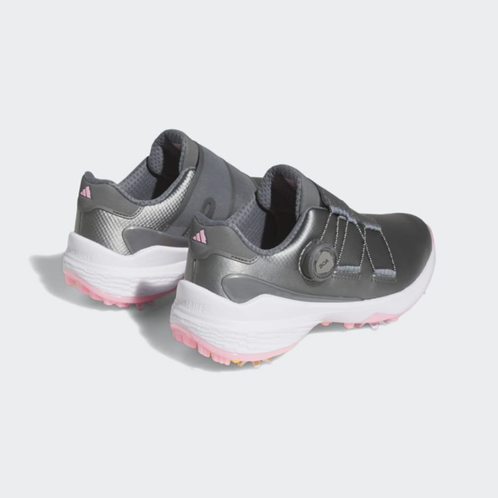 Golf Shoes ZEDGE 23 Boa Dark Silver Pink cm [Adidas Golf] Women's Metallic/Solar Gold/Beam 23.0