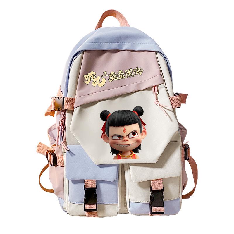 Nezha'S Devil'S Child Haohai Cartoon Super Cute Backpack For Men And Women High Value Large Capacity Ridge Protection Student School Bag