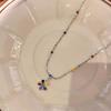Colorful flower necklace women's year new popular niche sweet cool style personalized accessories collarbone chain jewelry