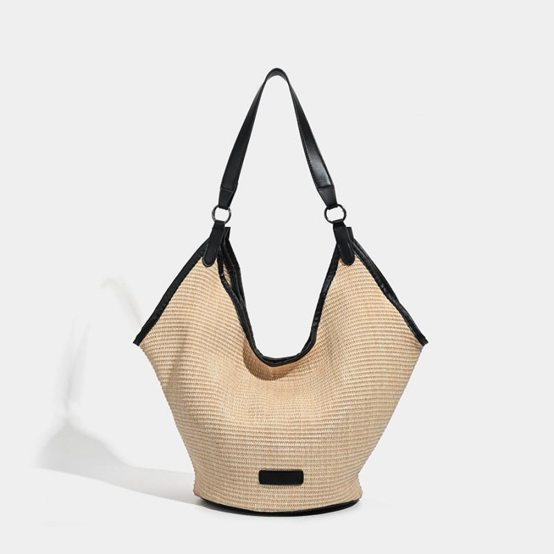 

2025 Large-capacity Straw Knitted Underarm Bag Women New Niche Design Single-shoulder Commuting