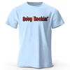 Men's Body Rockin' Printed T-Shirt  Oversized Disco Graphic Tees for Women Summer Tops Retro Streetwear