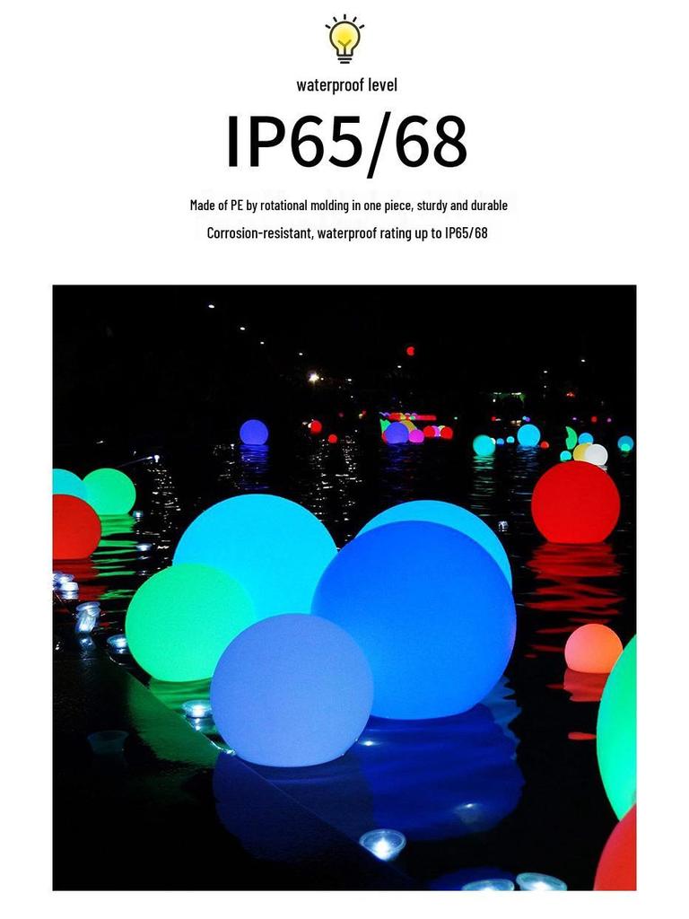 Utendørs lysende rund gulvlampe for hoteller, barer og kjøpesentre