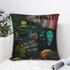 Printed Saw Jigsaw Horror Movie Pillowcase Polyester Cushion Cover Decoration Halloween Gothic Pillow Case Cover Chair Zipper