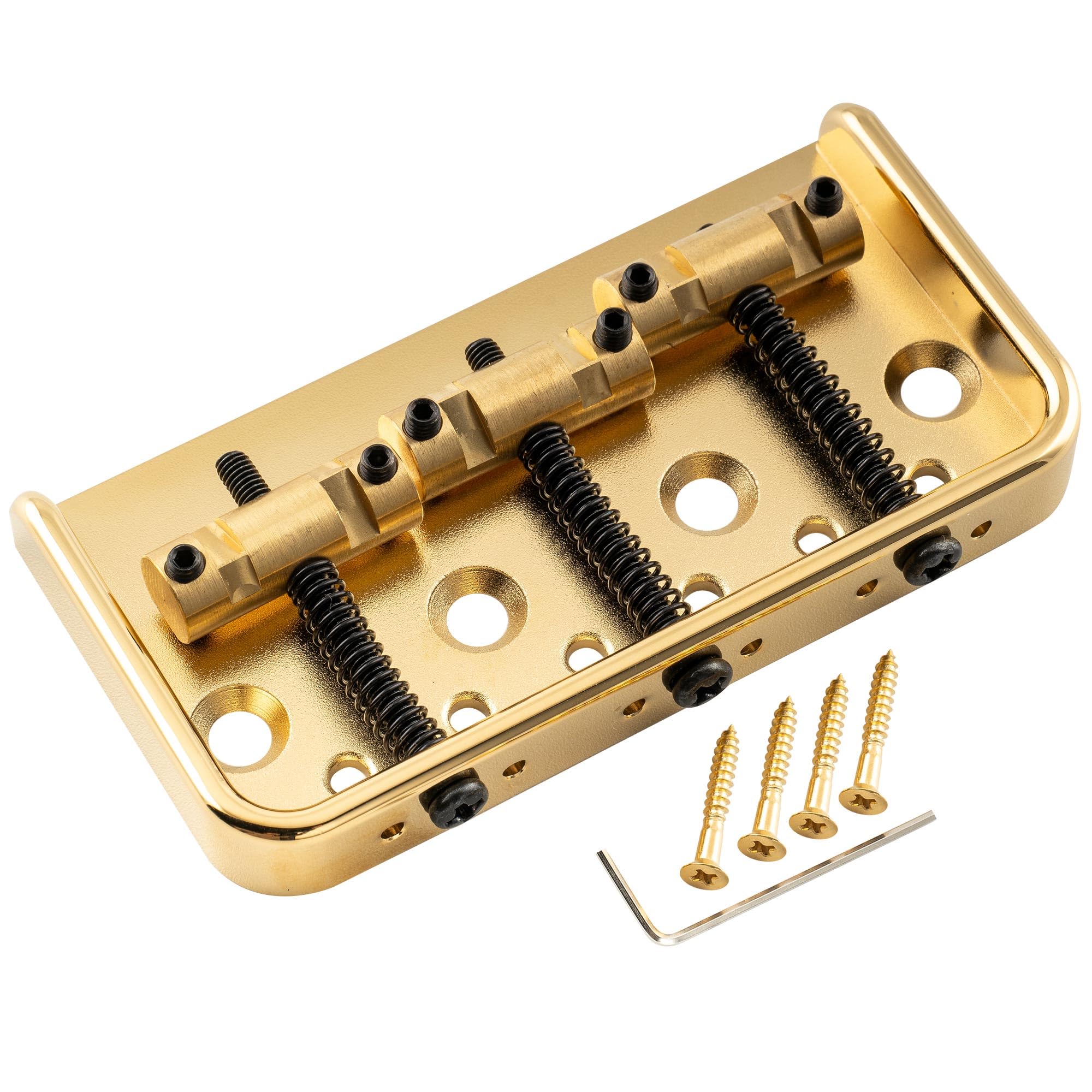 

Musiclily Ultra 10.8mm Short Telecaster Bridge, 3-Way, Brass Saddles, Aluminum Plates, for Vintage TL Electric Guitars, Gold