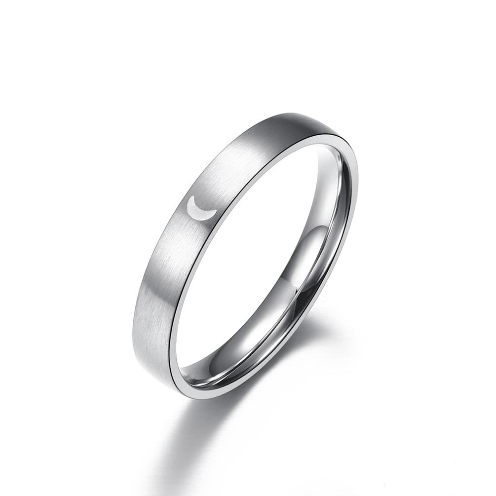 

Матовое Минималистичное Кольцо для Пар с Луной и Солнцем, Светящееся в Темноте, Темпераментное Художественное Студенческое Кольцо-Браслет 9#