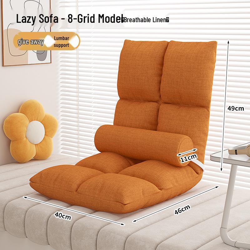 Lazy Tatami Folding Sofa Chair: Single Bed & Backrest for Dorms, Balconies, and Bedrooms