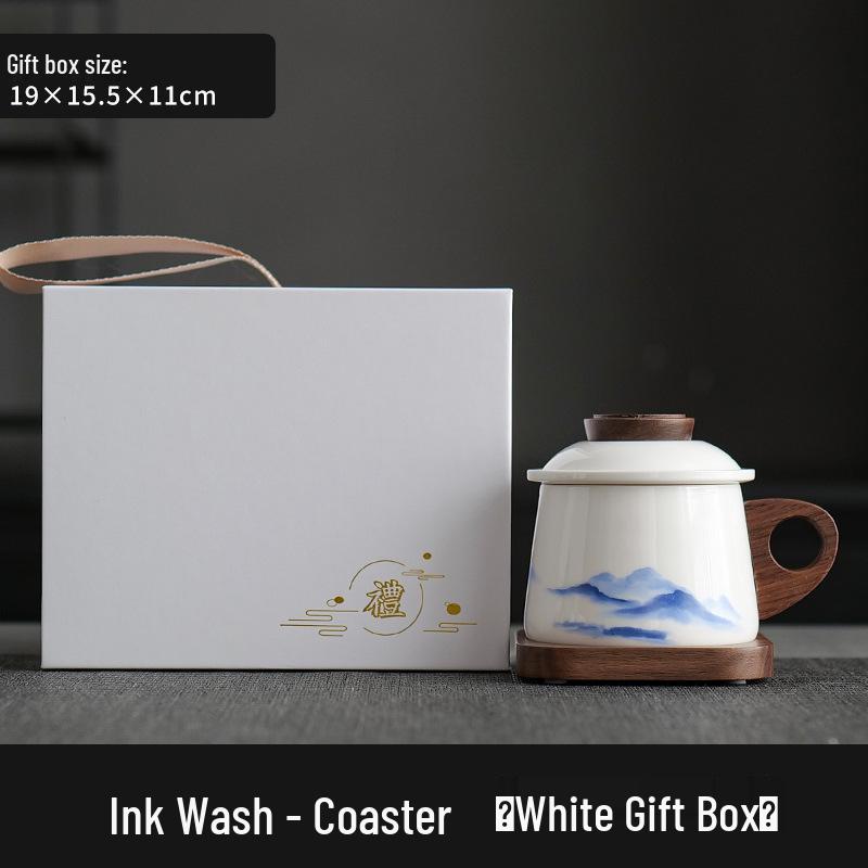 Exquisite Mutton Fat White Porcelain Tea & Coffee Infuser Cup for Home & Office