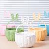 Bunnys Ears Paper Rope Woven Storage Basket Elegant Flower Basket Handwoven Snacks Holder Home Organization Solution