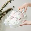 Modische Niedliche Mädchen Lolita Flache Plateau,Junge Frauen Studenten Süße Katzenohren Erhöhung Canvas Schuhe