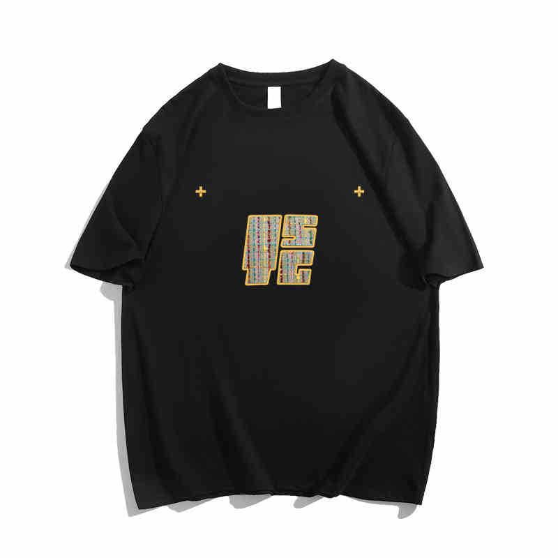 Plus Size Navy Blue Retro Cotton T-Shirt for Women - Summer Half-Sleeve Trendy Top