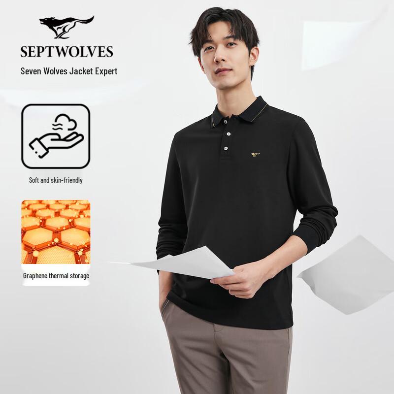 SEPTWOLVES Men s Breathable Long Sleeve Polo Shirt XXL