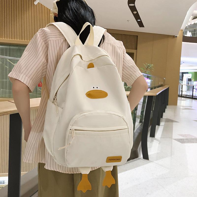 Kinderrucksack Schultasche für Mädchen Jungen Cartoon Ente Kinder Reisetaschen Tragbar Grundschul-Kinderrucksäcke