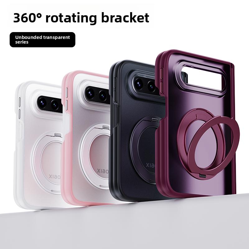 For Xiaomi Mi 18 Fold Case Hard PC transparent Ring Stand Magnetic MagSafe Protective Back Cover Case For Xiaomi 18 Fold Shell